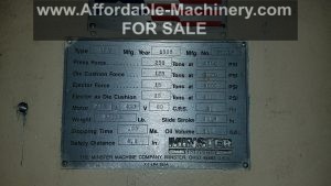 250 Ton Minster Press For Sale (2)